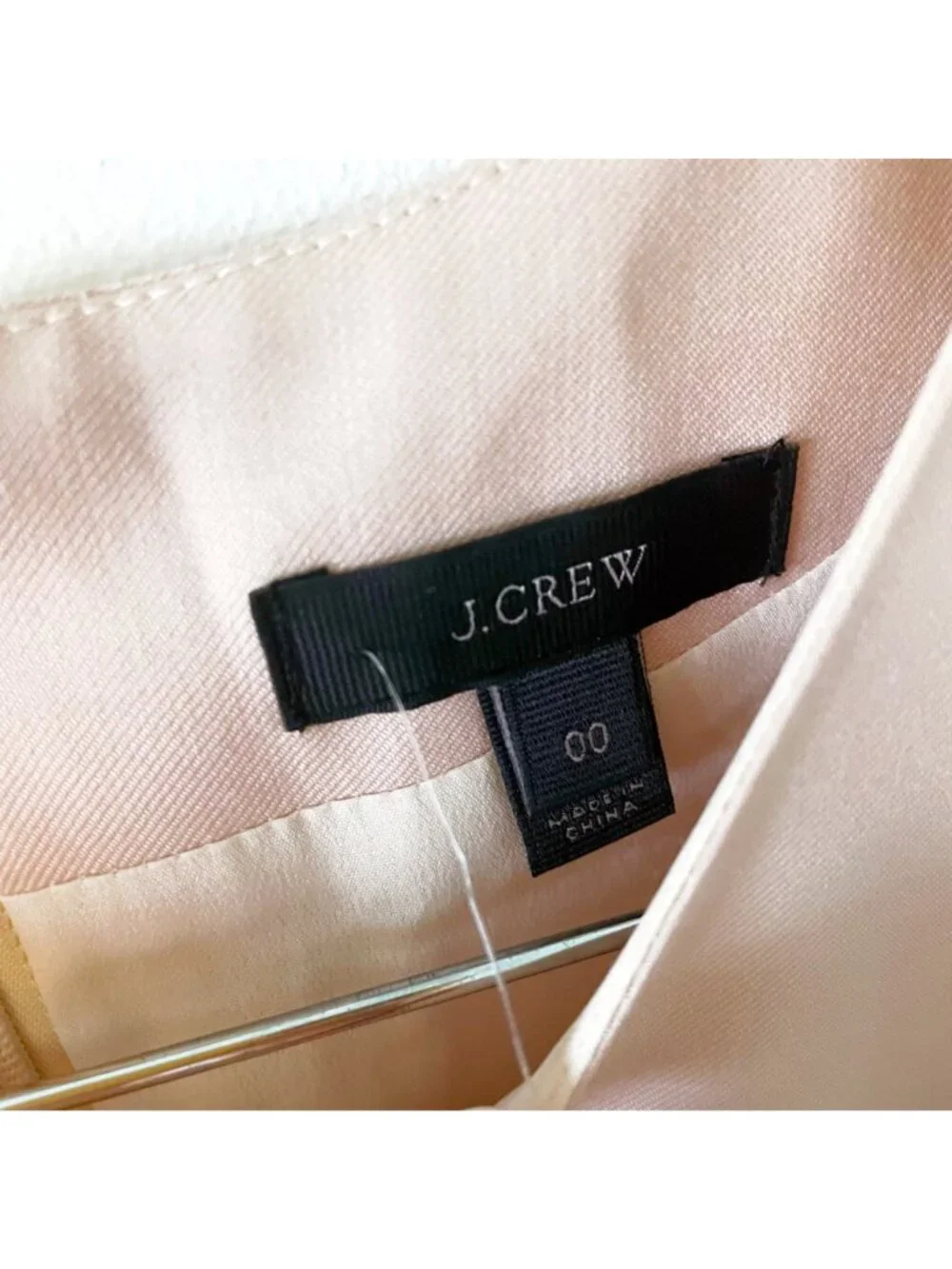 NWT J. Crew Creamy Beige Wool Sheath Dress with Wait Sash, Size 00